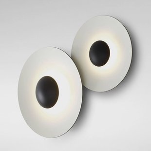 MARSET Ginger 20C LED wandlamp Ø20cm bruin/wit