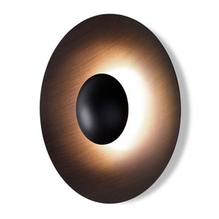 MARSET Ginger 32C LED wandlamp Ø32cm bruin/bruin