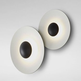 MARSET Ginger 42C LED wandlamp Ø42cm eiken/wit