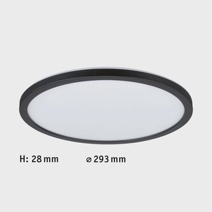Paulmann Atria SHINE LED paneel, zwart, Ø 29 cm