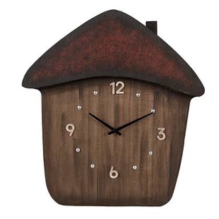 Clayre & Eef Wandklok 37x4x40 cm Bruin Hout Clayre & Eef Wandklok 37x4x40 cm Bruin Hout