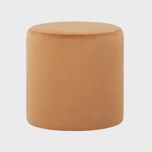 Beliani - LOVETT - Poef - Oranje - 47 cm - Fluweel