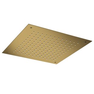 Hotbath Mate Inbouw Hoofddouche - vierkant - 38x38cm - geborsteld messing PVD M110BBP