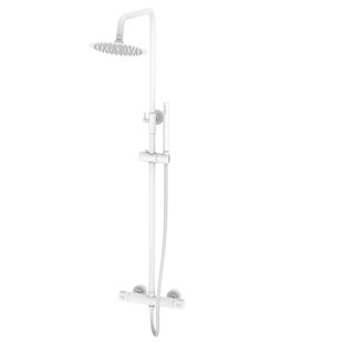 Best-Design White Thermostatische Regendouche-Opbouwset Mat-Wit