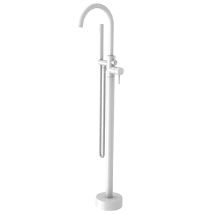 Best-Design White Vrijstaande Badkraan Hoogte 119 cm Mat Wit