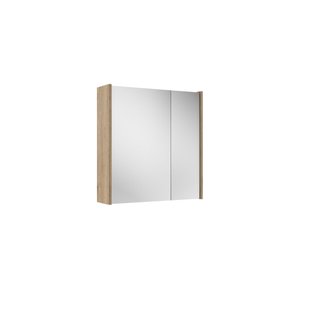 Saniclass Prime Spiegelkast - 60x63x16cm - inclusief zijpanelen - eiken SW1212815/SW812072