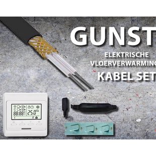 Best-Design Gunstig Vloerverwarmings Kabel Set 39,3 Mtr 780 Watt (7,8 m2)