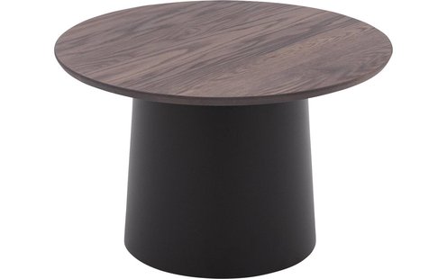 Goossens Excellent Salontafel Uniek rond, hout eiken donker bruin, elegant chic, 70 x 44 x 70 cm