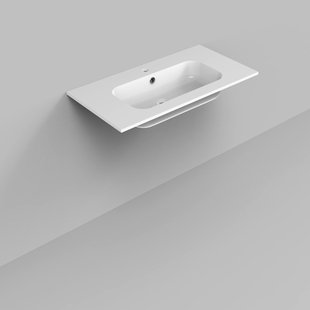 Wastafel Marble BWS 90,5x46x1,5 cm Glans Wit (1 kraangat)