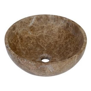Plieger Round waskom - 38x38x13.6cm - marmer bruin washbasin 38 marble brown