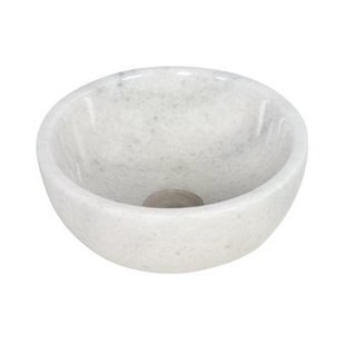 Plieger Mini Round waskom - 26x26x12cm - marmer wit washbasin 26 marble white