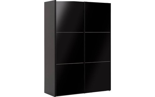 Goossens Kledingkast Easy Storage Sdk, 153 cm breed, 220 cm hoog, 2x 3 paneel glas schuifdeuren