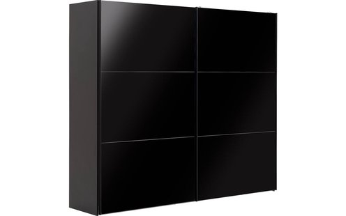 Goossens Kledingkast Easy Storage Sdk, 253 cm breed, 220 cm hoog, 2x 3 paneel glas schuifdeuren