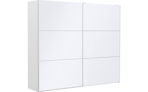 Goossens Kledingkast Easy Storage Sdk, 253 cm breed, 220 cm hoog, 2x 3 paneel glas schuifdeuren