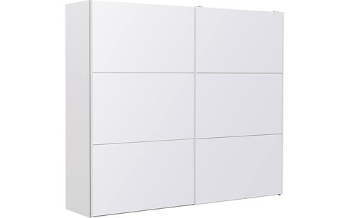 Goossens Kledingkast Easy Storage Sdk, 253 cm breed, 220 cm hoog, 2x 3 paneel glas schuifdeuren