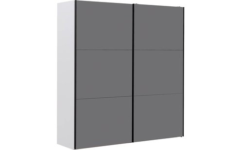 Goossens Kledingkast Easy Storage Sdk, 203 cm breed, 220 cm hoog, 2x 3 paneel glas schuifdeuren