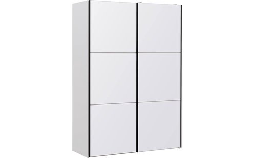 Goossens Kledingkast Easy Storage Sdk, 153 cm breed, 220 cm hoog, 2x 3 paneel glas schuifdeuren