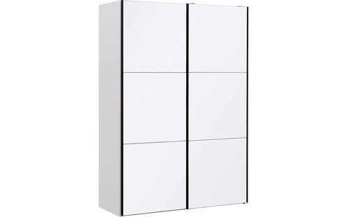 Goossens Kledingkast Easy Storage Sdk, 153 cm breed, 220 cm hoog, 2x 3 paneel glas schuifdeuren