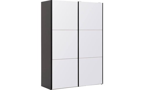Goossens Kledingkast Easy Storage Sdk, 153 cm breed, 220 cm hoog, 2x 3 paneel glas schuifdeuren