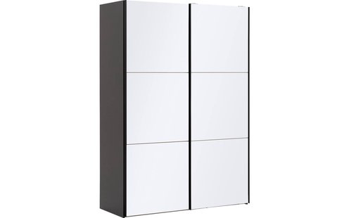 Goossens Kledingkast Easy Storage Sdk, 153 cm breed, 220 cm hoog, 2x 3 paneel glas schuifdeuren