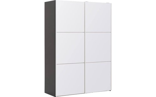 Goossens Kledingkast Easy Storage Sdk, 153 cm breed, 220 cm hoog, 2x 3 paneel glas schuifdeuren