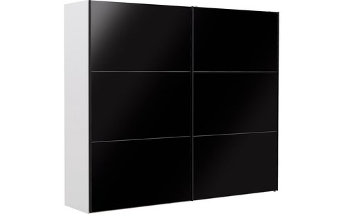 Goossens Kledingkast Easy Storage Sdk, 253 cm breed, 220 cm hoog, 2x 3 paneel glas schuifdeuren