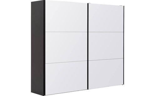 Goossens Kledingkast Easy Storage Sdk, 253 cm breed, 220 cm hoog, 2x 3 paneel glas schuifdeuren