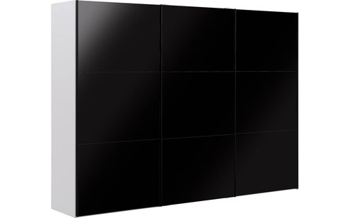 Goossens Kledingkast Easy Storage Sdk, 303 cm breed, 220 cm hoog, 3x 3 paneel glas schuifdeuren