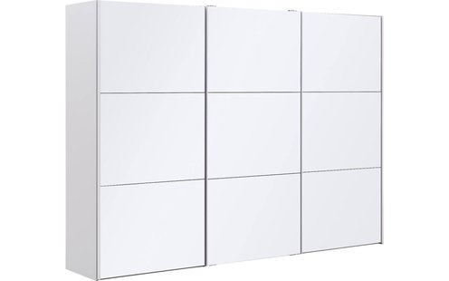 Goossens Kledingkast Easy Storage Sdk, 303 cm breed, 220 cm hoog, 3x 3 paneel glas schuifdeuren