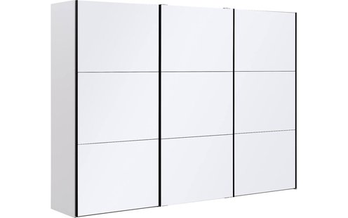 Goossens Kledingkast Easy Storage Sdk, 303 cm breed, 220 cm hoog, 3x 3 paneel glas schuifdeuren
