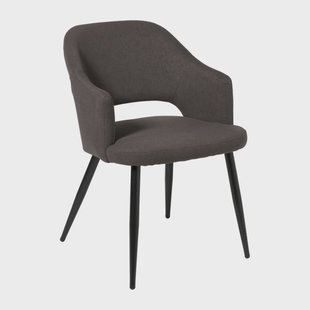 Eetkamerstoel Leonardo met armleuning - grijs - 81x62.5x56 cm