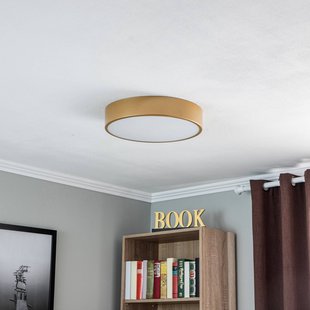 TEMAR LIGHTING Plafondlamp Cleo 400, goud, sensor, IP20, Ø 40 cm, metaal