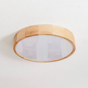 TEMAR LIGHTING Plafondlamp Cleo DR475, IP20, sensor, Ø 48 cm, eikenhout