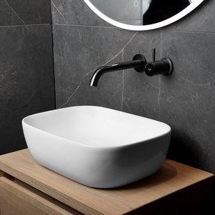 Waskom Loutro Spiro Rechthoek 48x32x13.5 cm Hoogglans Wit