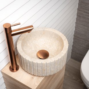 Waskom Loutro Jadya Mini Rond 25x25x12 cm Marmer