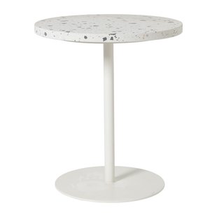Bijzettafel Terrazzo - wit - ø40x45 cm