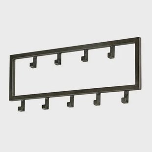 Fraaai - Kapstok industrieel 9 haken - 50 cm zwart