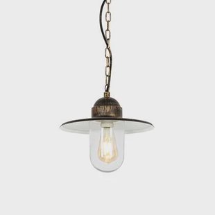 QAZQA Landelijke buiten hanglamp antiek goud IP44 - Kansas