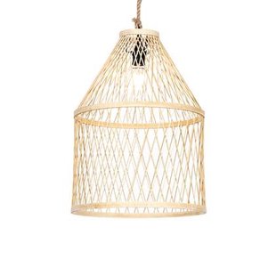 QAZQA Landelijke buiten hanglamp rotan 40x55 cm - Calamus