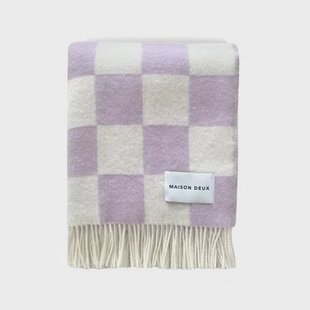 Maison Deux Checkerboard Plaid - Lila / Wit