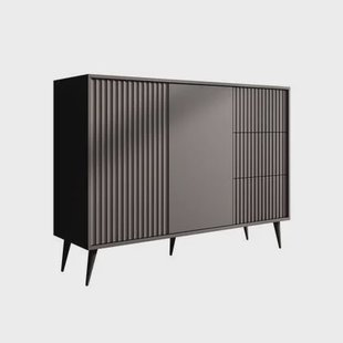 Meubella Dressoir Winq - Antraciet - 135 cm Meubella Dressoir Winq - Antraciet - 135 cm