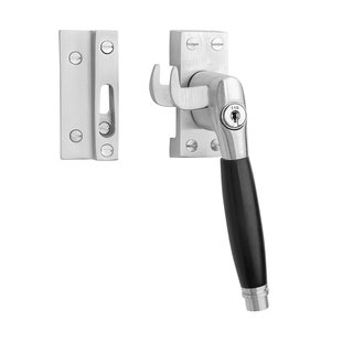 De Oude Deurklink Klassieke raamsluiting mat nikkel met slot en ventilatiestand rechts