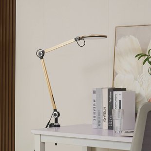 Lindby LED klemlamp Nyxaris, zilver, metaal, CCT, 52 cm