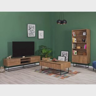 3-delige woonkamerset Laxus met boekenkast open TV-meubel | Kalune Design