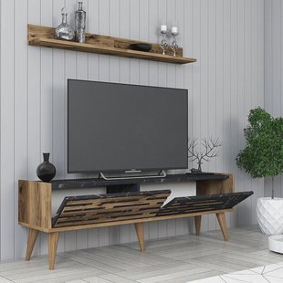Set van TV-meubel en wandrek Valensiya | Kalune Design