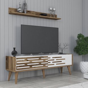 Set van TV-meubel en wandrek Valensiya | Kalune Design