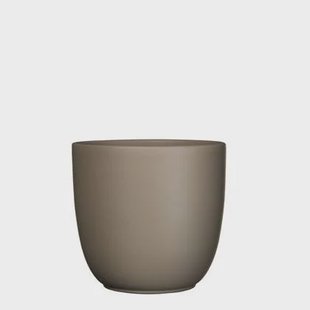 Mica Decorations Tusca Bloempot - H23 x Ø25 cm - Mat - Taupe