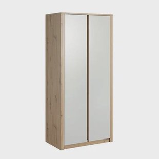 Meubella - Kledingkast Melody - Wit - Eiken - 90 cm