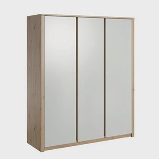 Meubella - Kledingkast Melody - Wit - Eiken - 166 cm