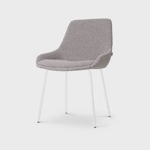 Nolon Nora-Isa Eetkamerstoel Bouclé Taupe - Stof - Wit Onderstel Nolon Nora-Isa Eetkamerstoel Bouclé Taupe - Stof - Wit Onderstel